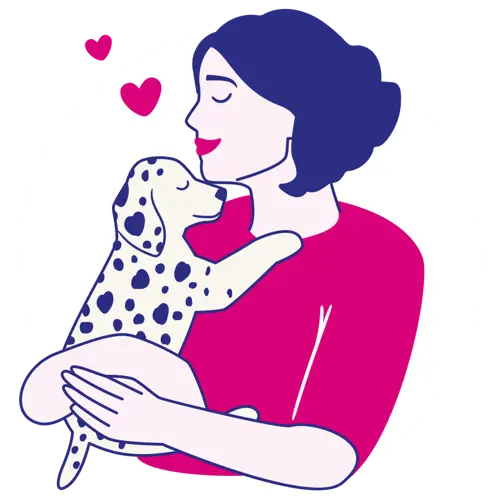 Woman Puppy Dalmation