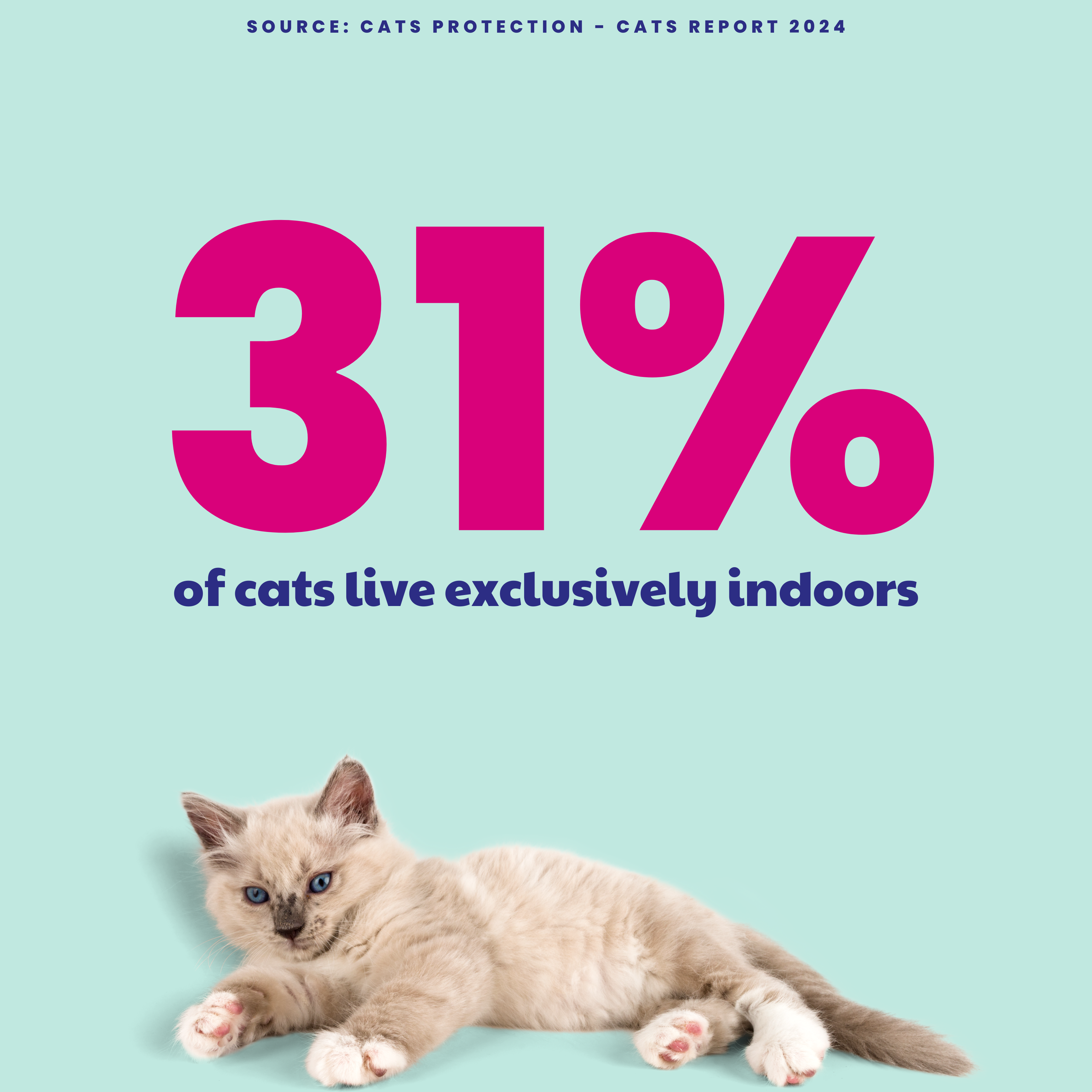 cats living indoors infographic
