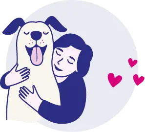 Pet And Owner Illustration Sml